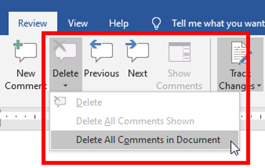 microsoft word for mac comments not numbered